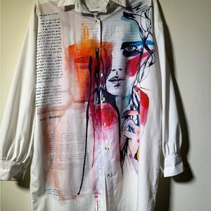 Artistic Print Women's Top
